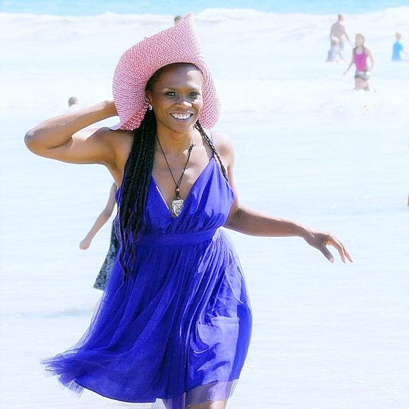 Blue Spaghetti Strap Mini Zip Halter Dress NWOT - Picture 9 of 11